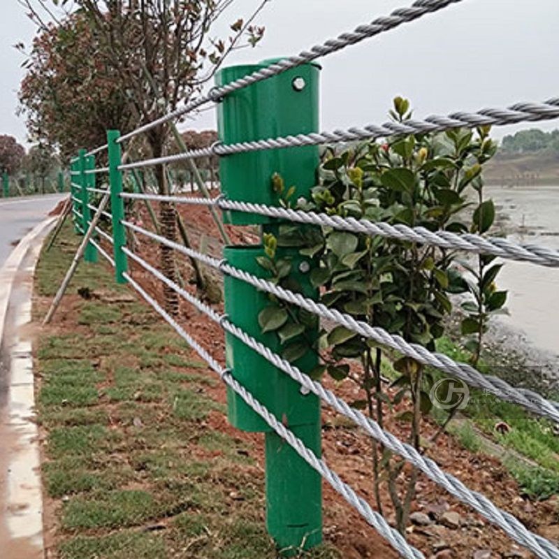 Cable guardrail wire rope safety barrier flexible guard railing system