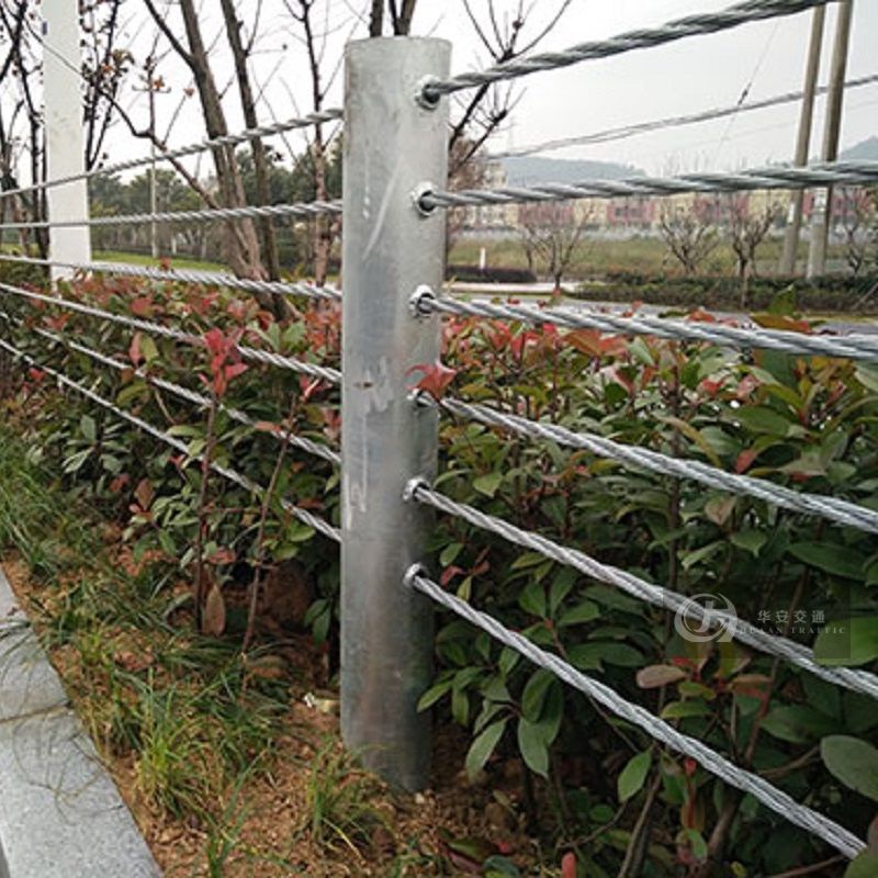 Cable guardrail wire rope safety barrier flexible guard railing system